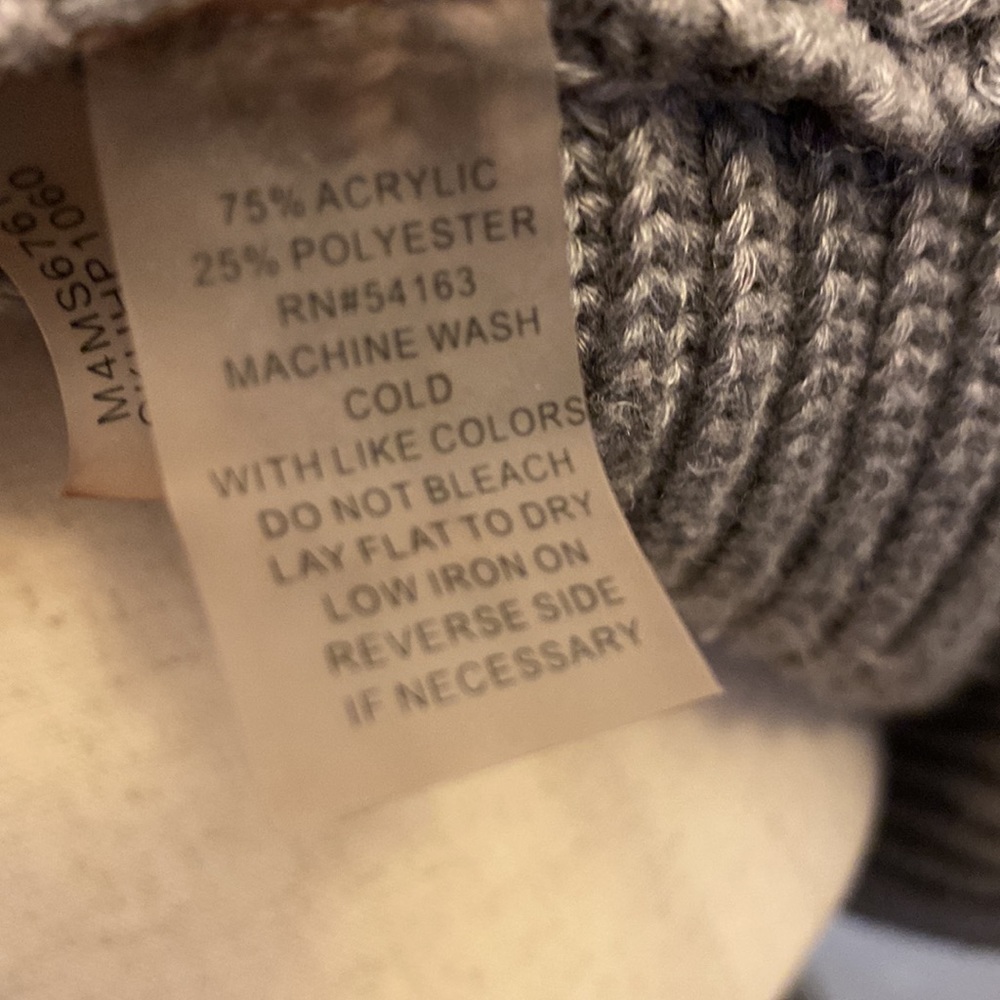 Calvin Klein Horizontal Ribbed Gray Cowl Neck Sweater - Picture 13 of 13